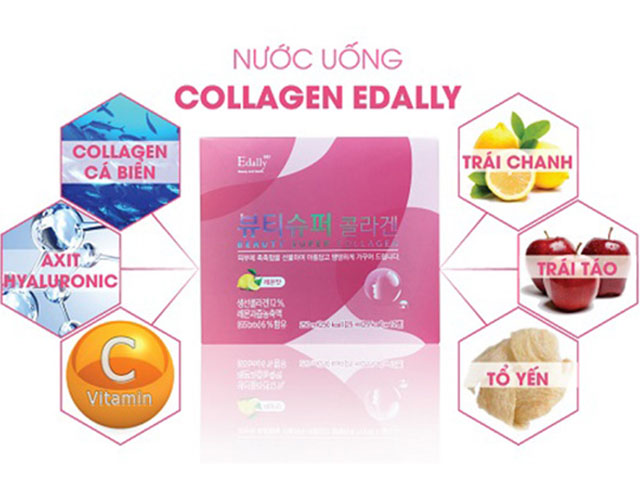Thành phần chính của Nước uống Collagen Edally Hàn Quốc chính hãng 